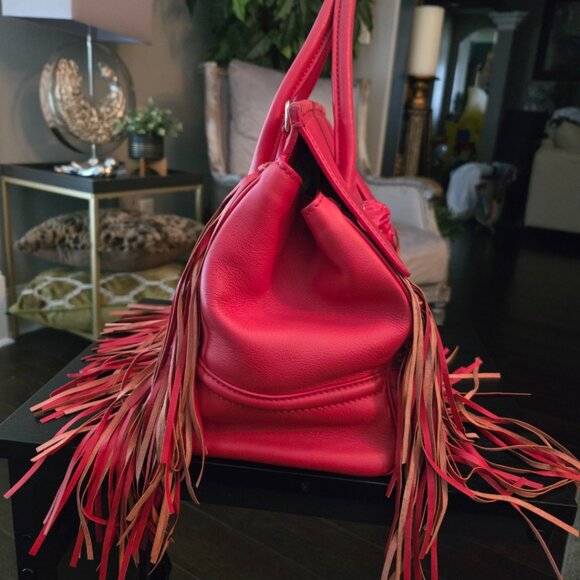 Pristine Authentic Limited Edition Versace Medussa Head Fringe Satchel Bag - Picture 6 of 16